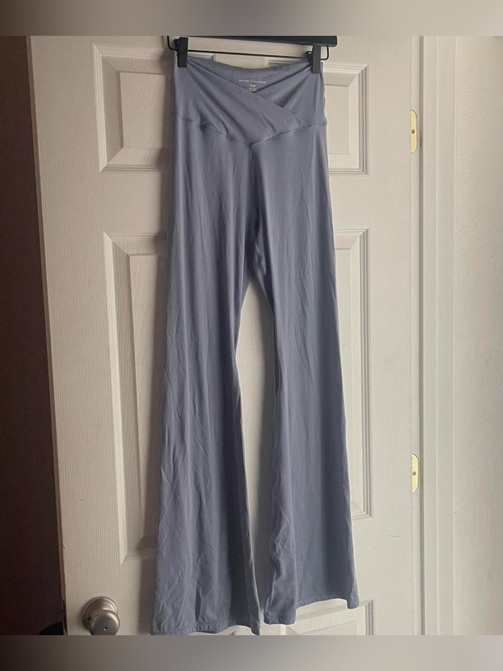 Light blue flare yoga pants